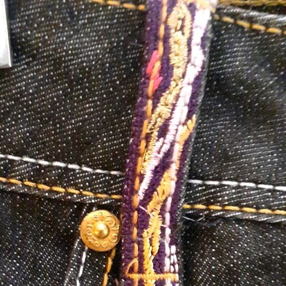 COOGI Jeans with Boho Ethnic Embroidered Pockets - Australian Brand size 14 - Picture 5 of 14